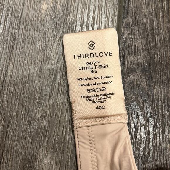 ThirdLove 24/7 Classic T-shirt Bra Taupe Size 40C - Picture 8 of 8